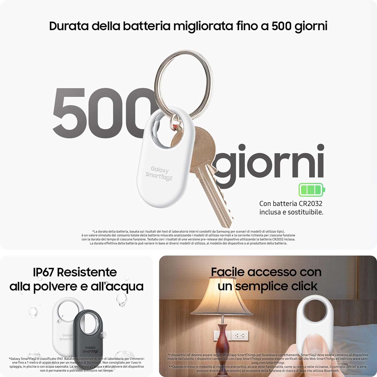 Samsung Galaxy Smart Tag2 Localizzatore Bianco Usato Samsung Galaxy Smart Tag2 Localizzatore Bianco Usato